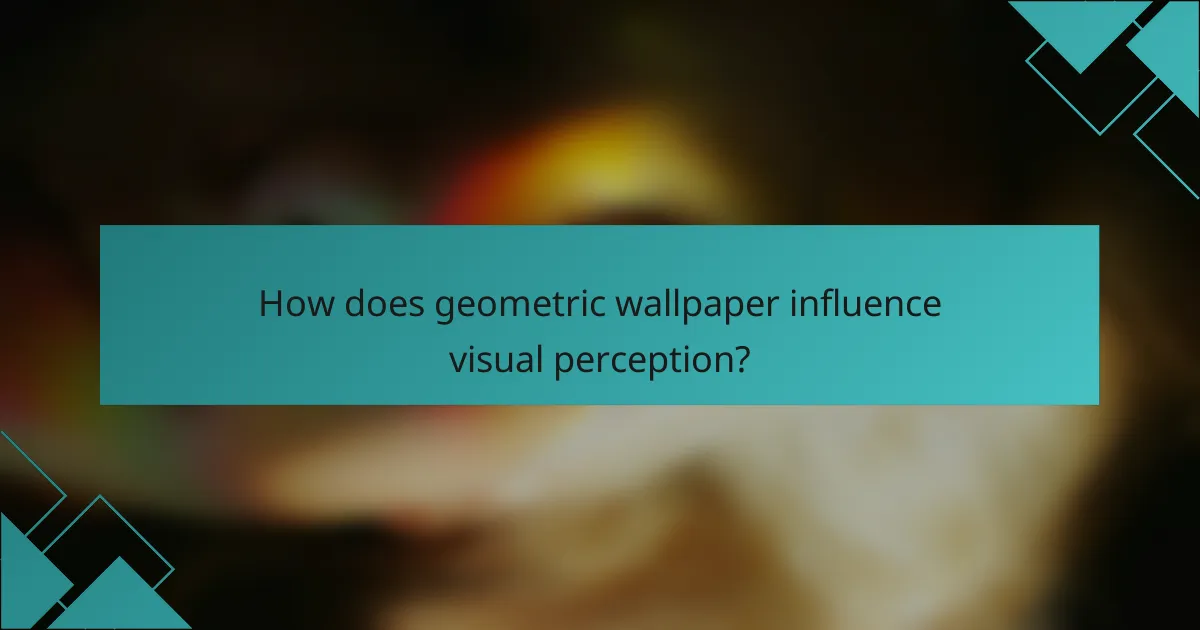 How does geometric wallpaper influence visual perception?
