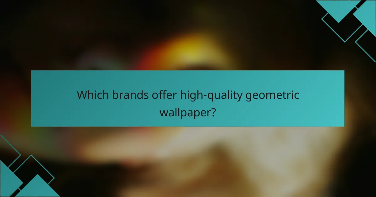 Which brands offer high-quality geometric wallpaper?